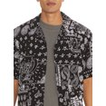 thumbnail image 5 of No Boundaries Men's Print Button Up Shirt with Short Sleeves, Sizes XS-3XL, 5 of 5