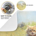 thumbnail image 2 of Cat in Grass Flowers Dish Drying Mat Dish Drainer Rack Mats Water Absorbent Non-Slip Easy Clean Heat Resistant for Kitchen Counter, 2 of 8