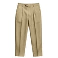 thumbnail image 5 of Men's Pleat Drapey Dress Pants Loose Straight Leg Business Trousers Solid Color Casual Business Work Pants with Pockets Office Meeting Daily Outfits, 5 of 7