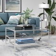 thumbnail image 2 of Evelyn&Zoe Modern/Contemporary 32" Wide Satin Nickel Coffee Table, 2 of 7