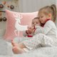 thumbnail image 5 of Adornos navideños, adornos para el árbol de Navidad, regalos de Navidad, cojín decorativo para sofá de sala de estar, funda de almohada bordada con corazón de niña, funda de almohada rosa., 5 of 6