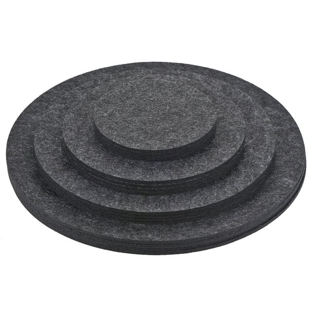 Plantas Posavasos 4 6 8 10 Pulgadas Reversible Absorbente Impermeable Redondo Almohadilla Fieltro Estera, Gris 16en1 Conjunto