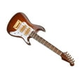thumbnail image 4 of Guitarra eléctrica en miniatura Color rojo blanco elegante 3,9 pulgadas de longitud exquisito modelo de miniguitarra con caja para mesa marrón, 4 of 10