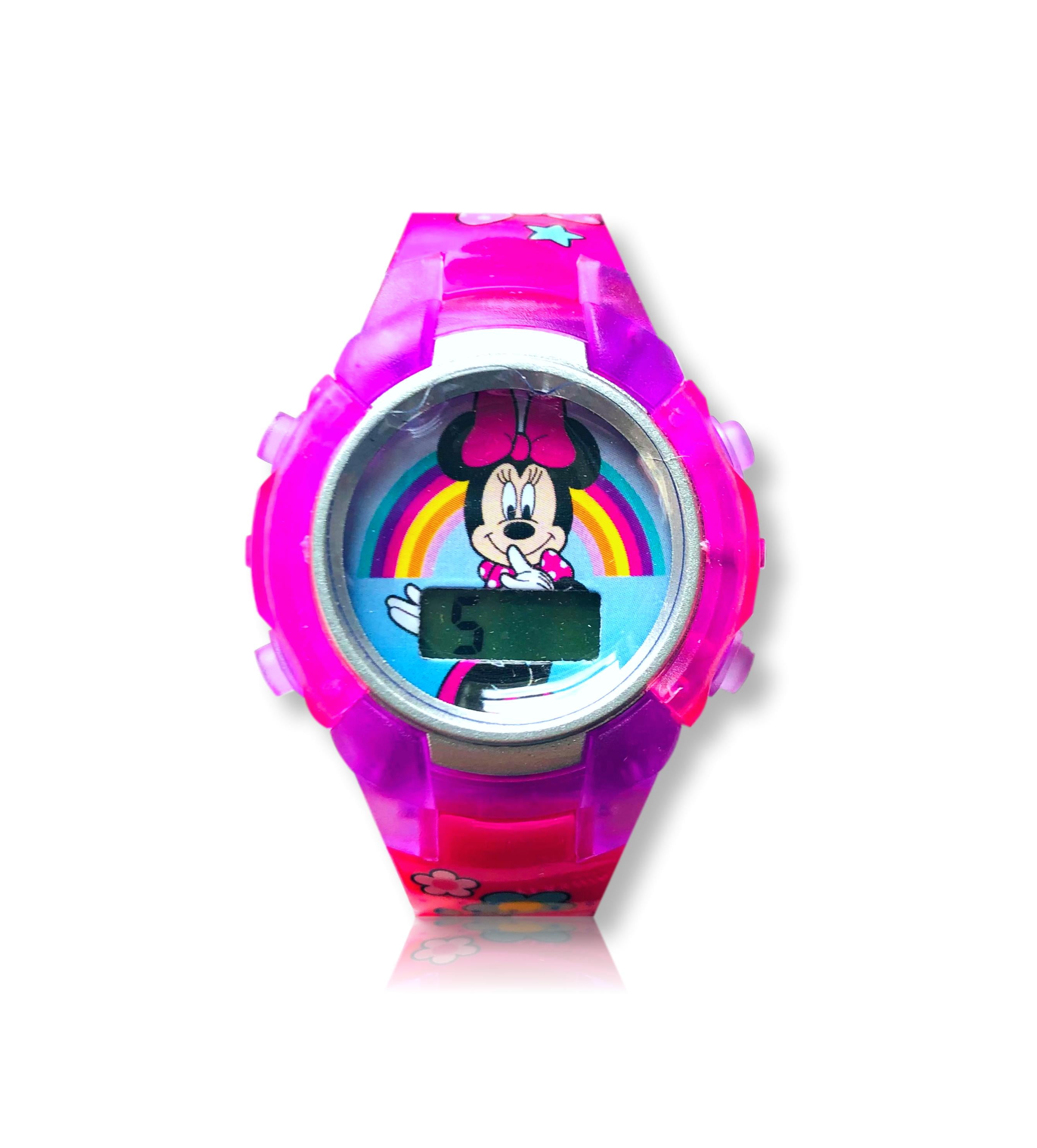 Minnie Mouse Digital Watch Girls Flashing LCD Kids Watch