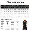 thumbnail image 2 of WULMLEO Tshirt Dress Women Casual Summer Beach Vacation Short Sleeve Drop Waist Ruffle Knee Length Tunic Dress with Pockets Gray XL, 2 of 5