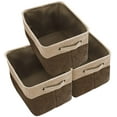 thumbnail image 5 of Sorbus Twill Storage Fabric Basket Organizer, Large, Collapsible, Set of 6, Brown, 5 of 6