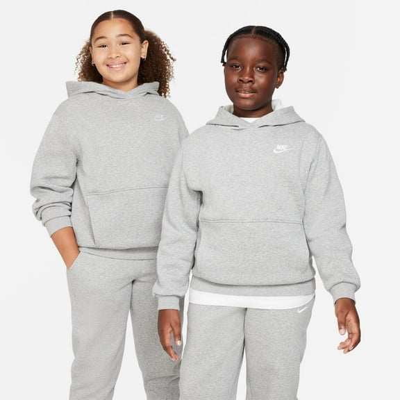 Kids 8-20 Nike Sportswear Club Fleece Pullover Hoodie Color: Dk Grey Heather Size: S PLUS