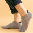 thumbnail image 3 of Amdohai 0pairs Men's Plain Color Boat Socks, 3 of 7