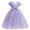 Purple, variant on Odeerbi 2025 Kids Dress Girls Sleeveless Princess Dress Bow Tie Lace Flowers Mesh Dress Tufted Dress