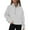 Gray, variant on Ayfxijin 1/4 Zip Pullover Women Half Zip Cropped Hoodies Fleece Sweatshirts Winter Outfits Stand Collar Sweater Coat