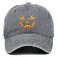 thumbnail image 2 of XIAOCHA Halloween Embroidered Baseball Cap for Women Adjustable Hat Band Party Travel Dad Hat,Grey, 2 of 4