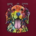 thumbnail image 5 of Wild Bobby Dean Russo Golden Retriever Is Love Dog Is Love Dog Lover Women Graphic Tee, Maroon, Large, 5 of 5