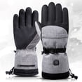 thumbnail image 1 of Guantes calefactores para clima frío, eléctricos, batería de 5000mAh, antideslizantes, impermeables, 1 par, 1 of 9