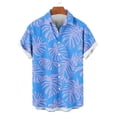 thumbnail image 3 of SCSAlgin Men's Hawaiian Shirts Short Sleeve Casual Floral Button Down Tropical Shirt Summer Holiday Beach Shirt, 3 of 5