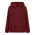 thumbnail image 5 of Fanxing Womens Winter Jacket 2025 Fashion Clothes Oversized Warm Casual Fuzzy Fleece Solid Sherpa Coats Loose Zip Up Hoodies Plus Size Long Sleeve Pocket Plush Tops CardiganWine,M, 5 of 8