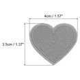 thumbnail image 2 of Parche de hierro en forma de corazón Uxcell, parches bordados, parches de transferencia de hierro para reparación de ropa, gris, 30PCS, 1.57"x1.37", 2 of 6
