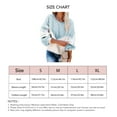 thumbnail image 6 of Women Crew Neck Pullover Sweater Fashionable Casual Loose Color Blocking Women Long Sleeve Sweater Aqua Blue L, 6 of 6