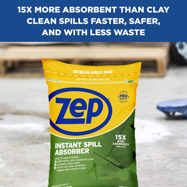 Zep Instant Spill Absorber, 3 Lb Bag, Case of 6, Ultra-Lightweight
