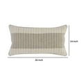 thumbnail image 5 of 14  x 26 Lumbar Accent Throw Pillow Yarn Dyed Woven Striped Design Beige - Saltoro Sherpi, 5 of 5