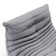 thumbnail image 3 of Suede Floor Sofa Lazy Sofa Couch Modern Fireside Chair Leisure Lounge Chair for Home Living Room, Bedroom,Office,Gray, 3 of 8