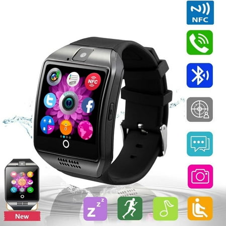 Bluetooth Smart Watch Phone Pandaoo Smart Watch Mobile Phone Unlocked Universal GSM Bluetooth 4.0 NFC Music Player Camera Calendar Stopwatch Sync for Android iPhone Google Huawei Smartphones
