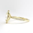 thumbnail image 3 of solitaire jewels 2.5CT Oval Moissanite Halo Engagement Ring For Women, 14K Yellow Gold, 3 of 5