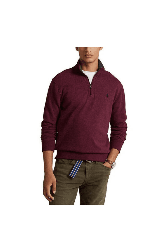 $125 Polo Ralph Lauren Long Sleeve Sweater Cotton-Viscose Wine Heather - 4XLT