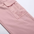 thumbnail image 6 of Cargo Pants Kids Relaxed Fit Jogger Pants for Girls Stretch Elastic Waist Pink Cargo Pants with Pocket Girls Clothing Size 4-5 Years, 6 of 6