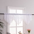 thumbnail image 6 of JilgTeok 2 Packs Sheer Valances Small Lace Drapes Curtains with Tassels Window Swags for Kitchen Living Room Decoration, 6 of 8