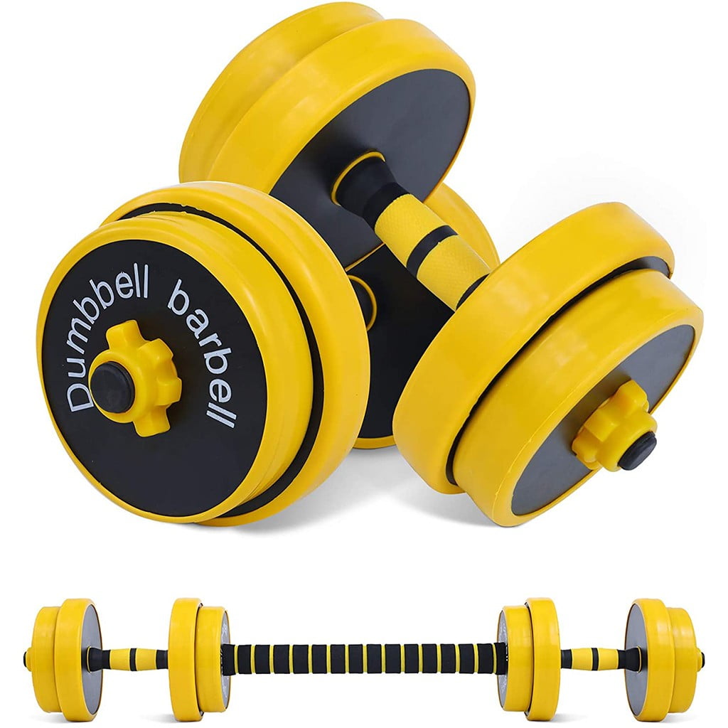 44LB Dumbbell Set Barbell Weight Adjustable Non-Slip Home GYM Workout Strength