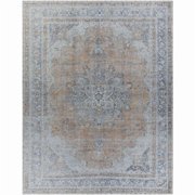 Surya Tahmis Traditional Style Low Pile 100% Polyester Area Rug, 7 x 9 Blue, Slate, Beige, Light Gray Pet Friendly, Ind/Out, Machine Woven Stain Resistant, THI2705-679