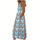 thumbnail image 4 of Bajo Vestido Pantalones Cortos Mujeres Casual Cuello Redondo Impresión Bolsillos sin Mangas Vestido Verano Vestido Corto para Mujeres Verano, 4 of 5