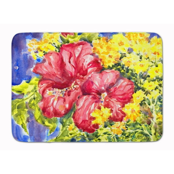 Carolines Treasures 6056RUG Flower - Hibiscus Machine Washable Memory Foam Mat 19 X 27" multicolor