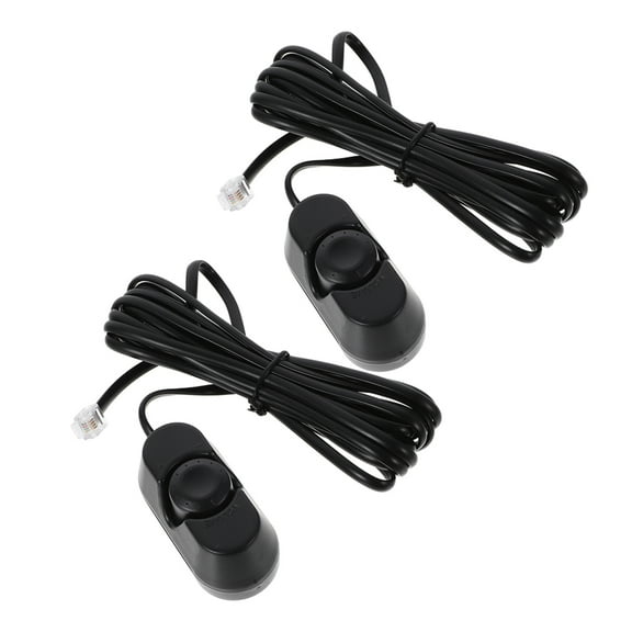 Masteelf  2 Pcs Car Amplifiers Switch Button Note Subwoofer Adjustable Black