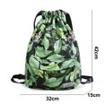 thumbnail image 2 of style 3 Mochila con cordón, bolso escolar ligero a la moda, deportes, Fitness, viajes, deportes al aire libre, paquete de bolsillo, 2 of 5