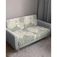 thumbnail image 3 of Sage Green Ocean Sofa Couch Cushion Covers Washable, Removable Stretchable Sectional Couch Covers, Coastal Grey Coral Starfish Shell Slipcovers for L & T Shape Sofa Furniture Protector S Size 3 pcs, 3 of 7