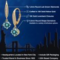 thumbnail image 2 of Gem Stone King 10K Yellow Gold Blue Moissanite and Lab Grown Diamond Earrings for Women | 2.12 Cttw | Gemstone Birthstone | Round 6.5MM, 2 of 6