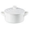 thumbnail image 1 of Le Creuset Stoneware Mini Round Cocotte, 8 oz., White, 1 of 4