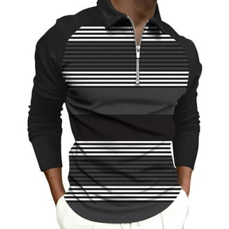 KDFJPTH Polo Shirt for Men Long Sleeve 0 Tops Black L - Walmart.com