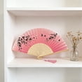 thumbnail image 2 of JHyouerji Handheld Folding Fan Bamboo Silk Folding Fan for Women Wedding Decoration Dancing Party, 2 of 7