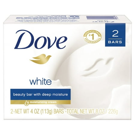 Dove White Beauty Bar, 4 oz, 2 Bar