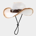 thumbnail image 2 of jiaxiM Summer Hats for Women Unisex Panama Jazz Wide Brim Straw Hat for Men Women Beach Outdoor, 2 of 4