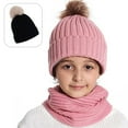 thumbnail image 4 of Bienvenido Conjunto de gorro y bufanda infantil de punto, gorro y bufanda infantil de otoño e invierno., 4 of 5