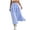 Blue, variant on Girls' Pleated A-Line Dance Skirt with Floral Design for School Performances and Party Festivals