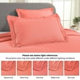 thumbnail image 4 of Superior Solitaire Cotton Decorative Bedspread and Sham Set, King, Coral, 4 of 10
