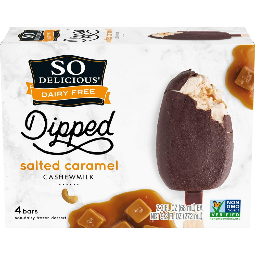 So Delicious Dairy Free Dipped Salted Caramel Cashewmilk Frozen Dessert