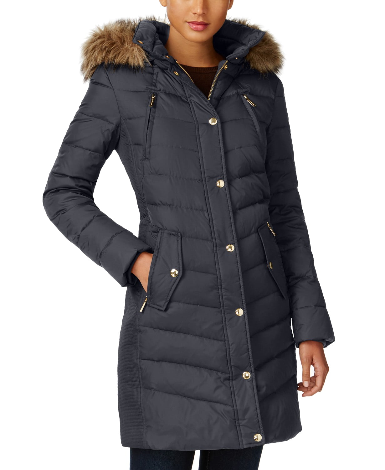 michael kors black down puffer coat