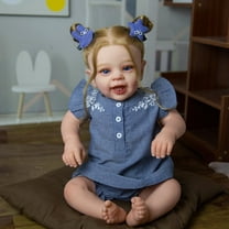 Reborn Baby Dolls 24 Inch Black Skin with Soft Body Lifelike Realistic Girl Doll Birthday Gift Set for Girl Ages 3