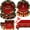 B, variant on Christmas Dinnerware Set, 97 Piece Disposable Party Supplies for 24 Guests, Holiday Plates and Napkins with Forks & Tablecloth, Xmas Themed Table Decor for Holiday Party