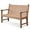Teak Color, variant on Psilvam Garden Bench, 2-Person Poly Lumber Patio Bench, All-Weather Outdoor Bench That Never Rot and Fade, Memorial Bench, Suit for Garden, Porch and Park(Grey)